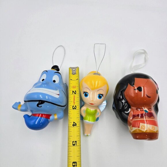 Disney Christmas Ornaments Genie Tinkerbell Moana Kawaii Art Lightweight Xmas - Picture 13 of 13